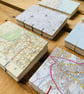 A7 Pocket Sketchbook with Recycled Map Covers and Mixed-Media Pages. Surrey - Image 9