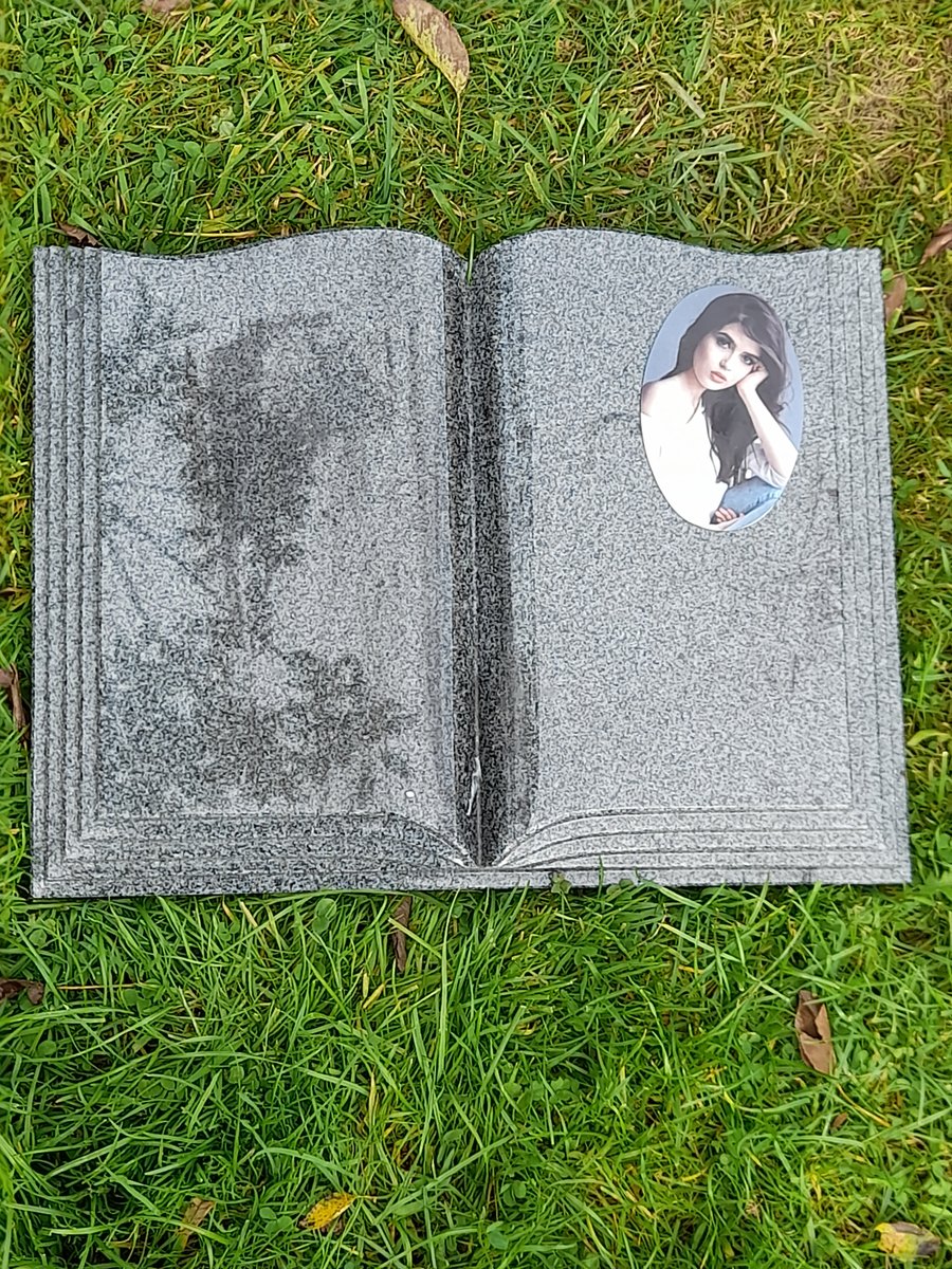  Granite open book Grave Headstone Bible Memorial Marker Grave Cemetery  Stone
