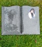  Granite open book Grave Headstone Bible Memorial Marker Grave Cemetery  Stone