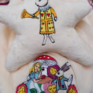 Alice in Wonderland embroidered blanket