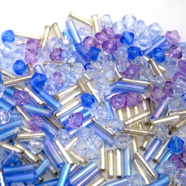 Mixed Beads - Bugles Beads and Faceted Bicone Beads
