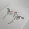 lovebirds greetings card