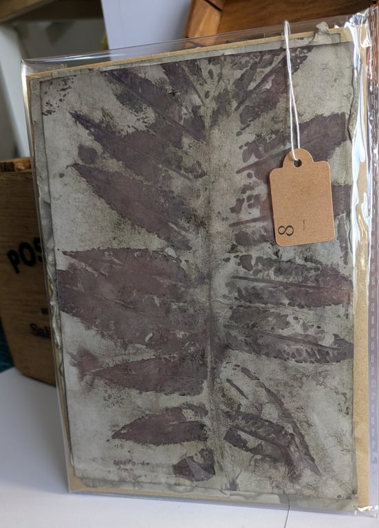 A5 size pack of 4 sheets  eco print paper