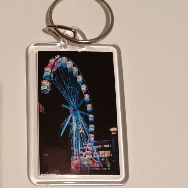 Bristol Ferris Wheel at Night photography keyring 