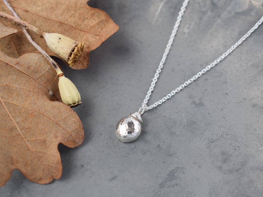 Silver Nugget Necklace - Gift for Women - Letterbox Gift