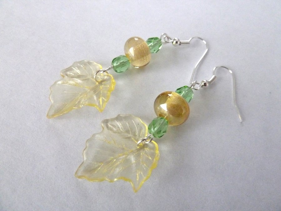 lemon leaf earrings