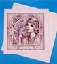 Art Deco Birthday Card, Wife, Mother, Grandmother, Sister, Handmade