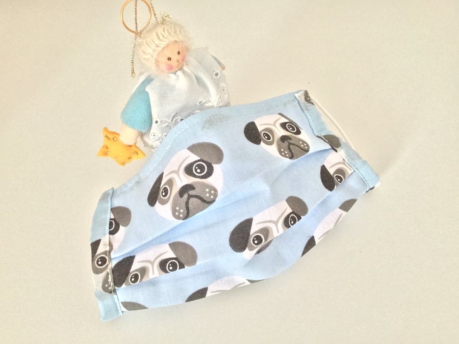 Pug Fabric Face  Covering 