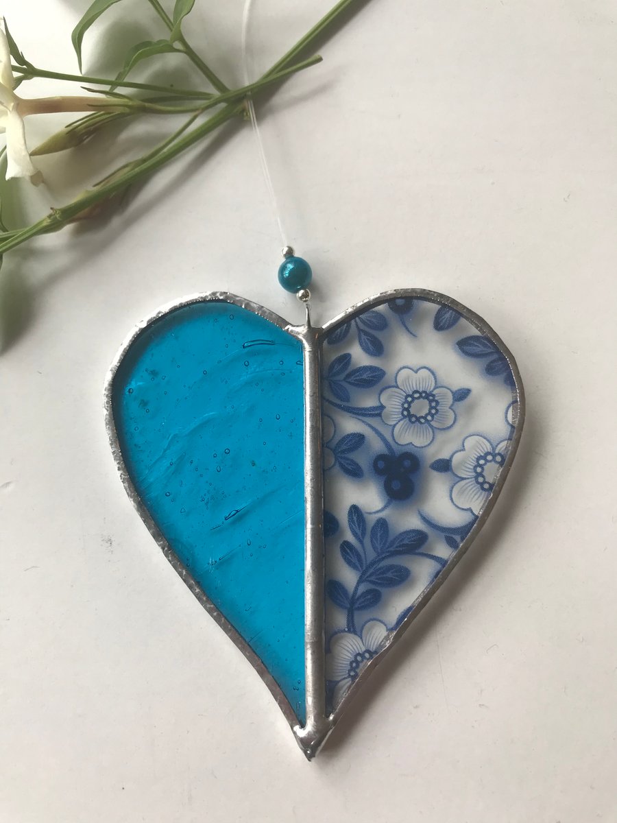 Stained Glass Two Tone Heart