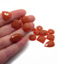 Gold Orange Glitter Cabochons, 15 Mini Flatback Glitter Gems - Image 2