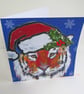 Christmas Tiger Art Greeting Card From my Original Painting - Image 3