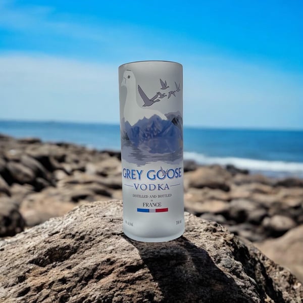 Grey Goose Vodka Tall Upcycled Glass