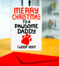Christmas Card Pawsome Daddy Card from the Dog Christmas Card Fur Baby Dad - Image 2