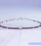 Bracelet dainty sterling silver & Swarovski glass pearl symmetric pattern  - Image 1