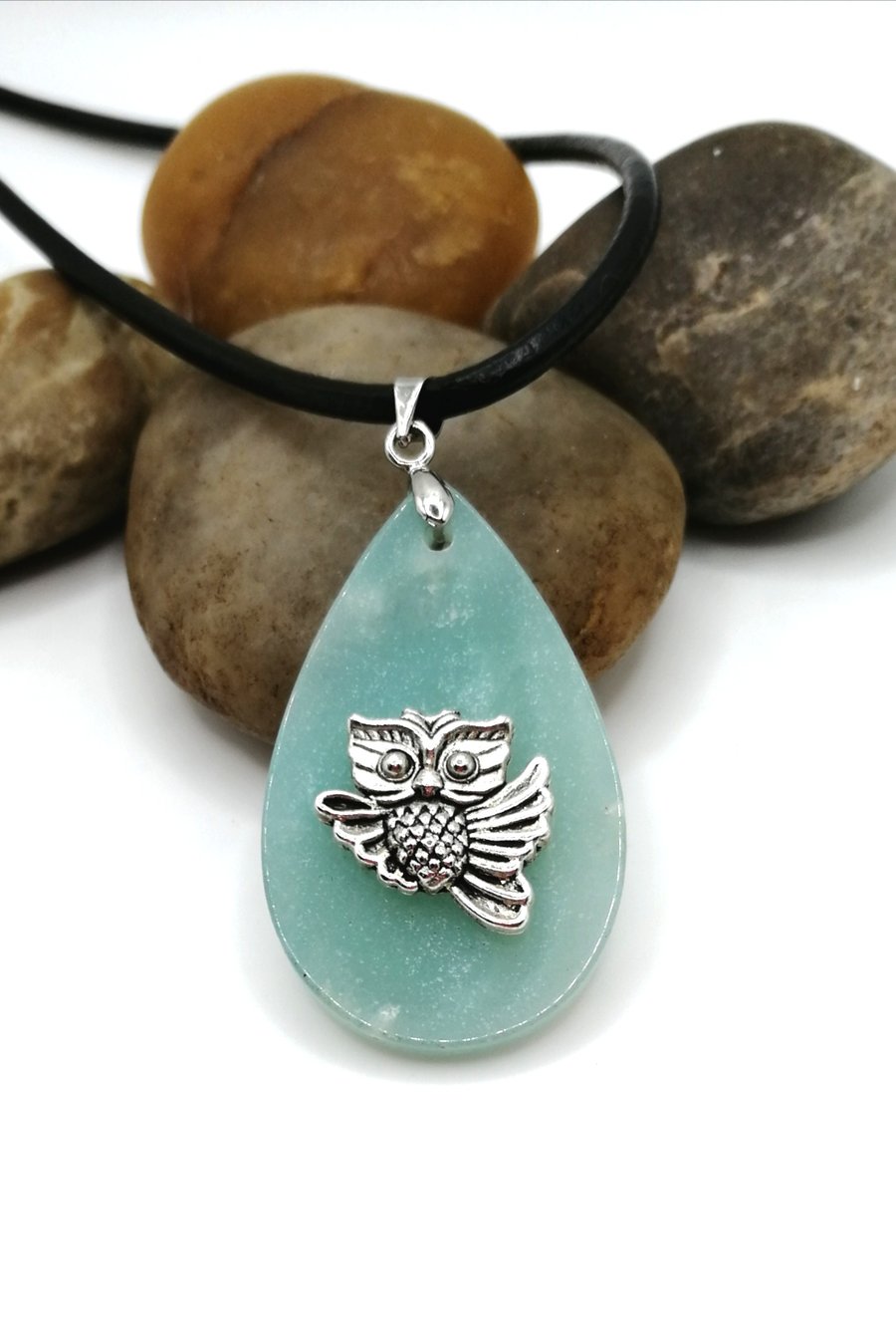 Amazonite Owl Necklace