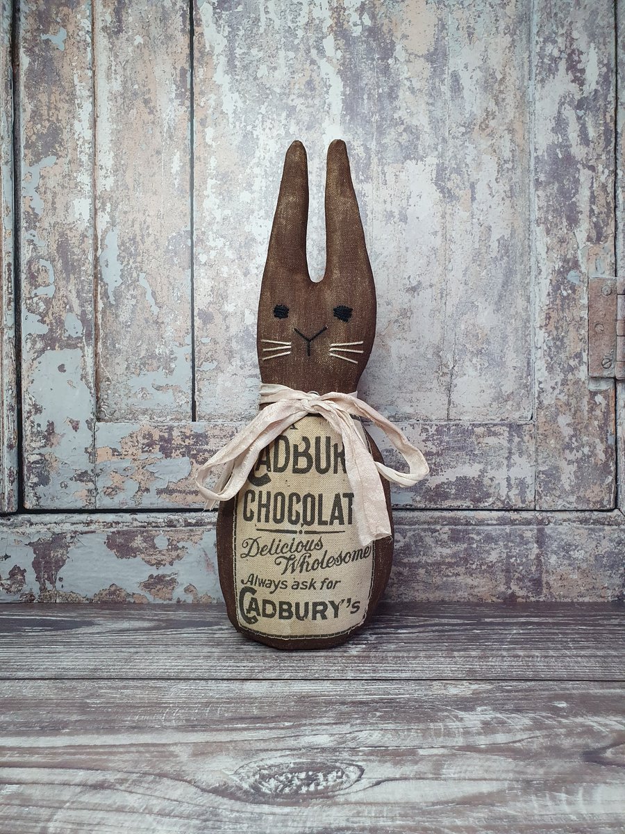 Primitive Chocolate Easter Bunny Decoration