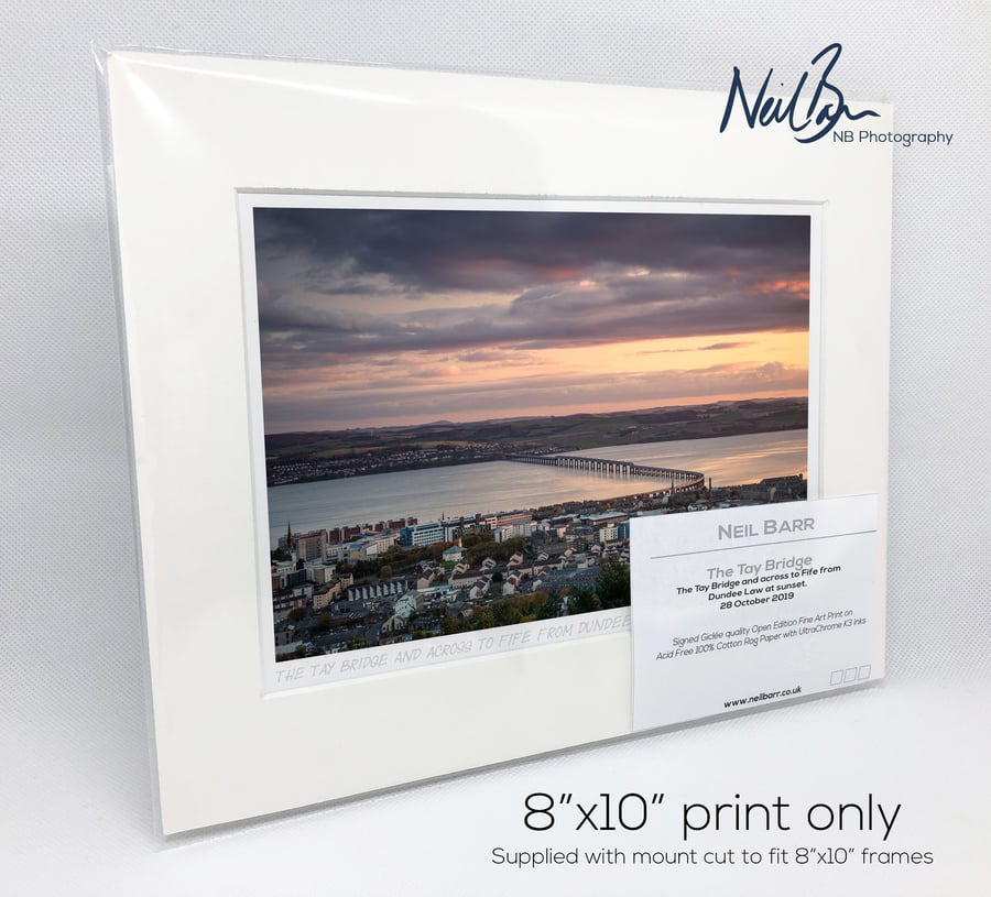 The Tay Bridge from Dundee Law, Scotland - A5 (10" x 8") Unframed Print