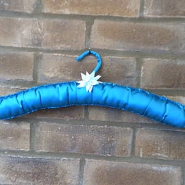 Turquoise Satin Padded Hanger