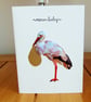 New Baby Geometric Stork Greetings Card - Image 1