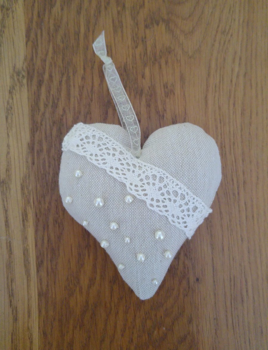 Pearls and Lace Heart