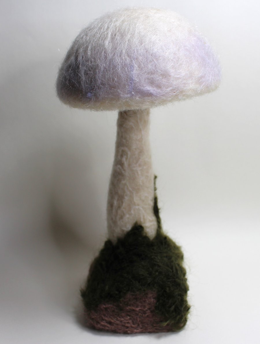 Needle Felted Mossy Mushroom