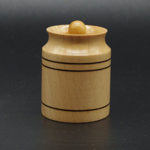 Small Wooden Trinket Pot. Handmade. Scottish Beech.