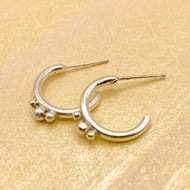 Silver Bubble Hoops 
