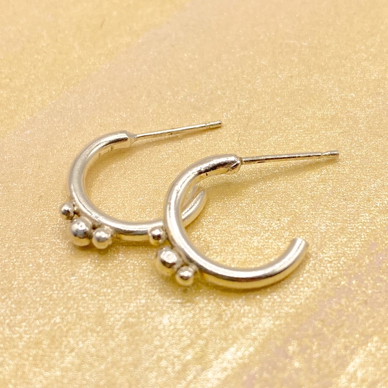 Silver Bubble Hoops 