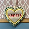Small Ceramic heart decoration Swear words 