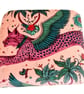 Emma Shipley Lynx Coral Velvet Fabric Adult Chair & Footstool for Jo  - Image 1