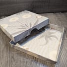 'Light Florals Pair' - Two ultra-thin gift boxes with separate lids