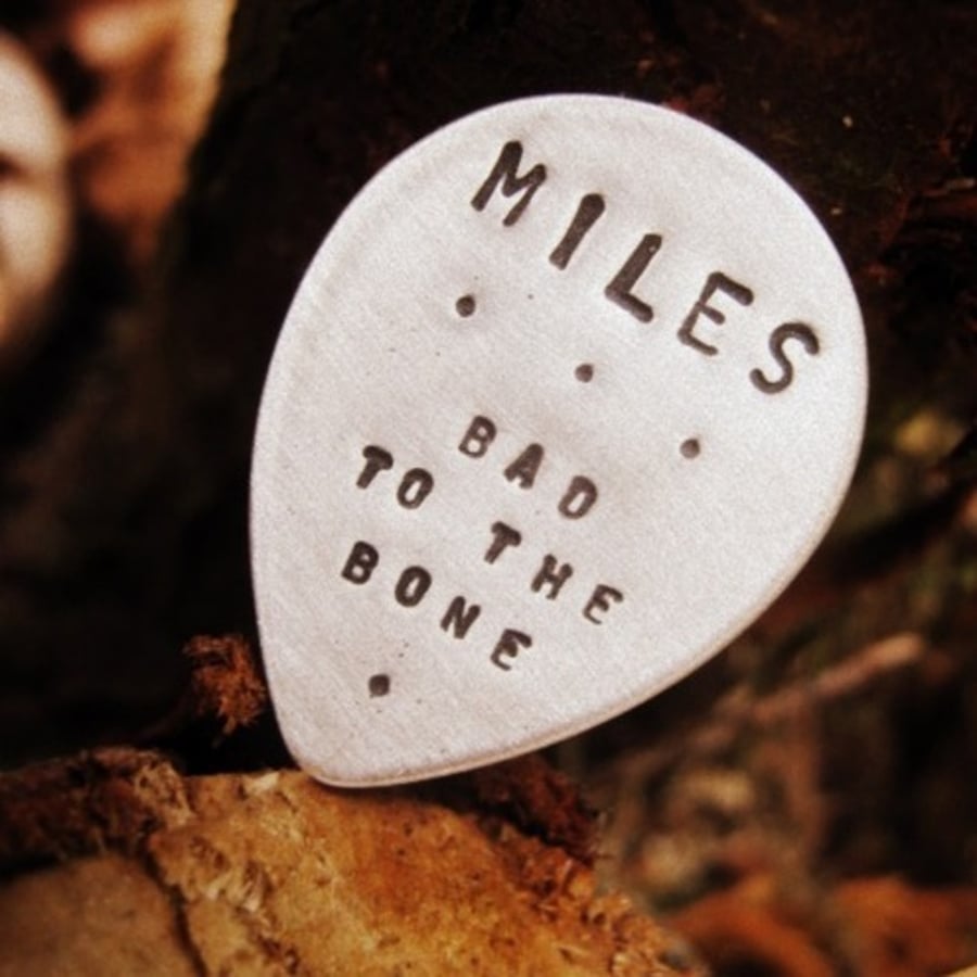 Christmas gifts for men - Sterling silver guitar plectrum (Pick)