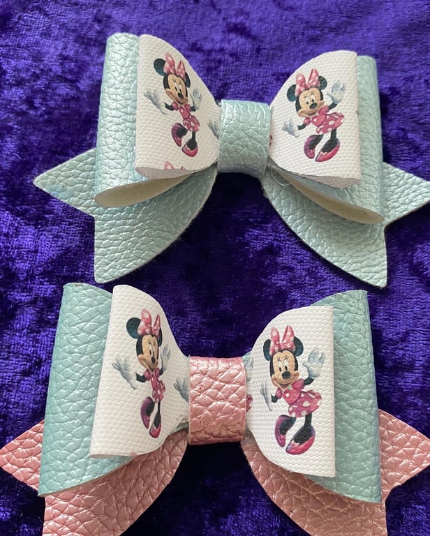 Handmade Mouse  or Duck hair clips