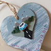 Campervan Hanging Decoration, Double Heart, Cool Gift