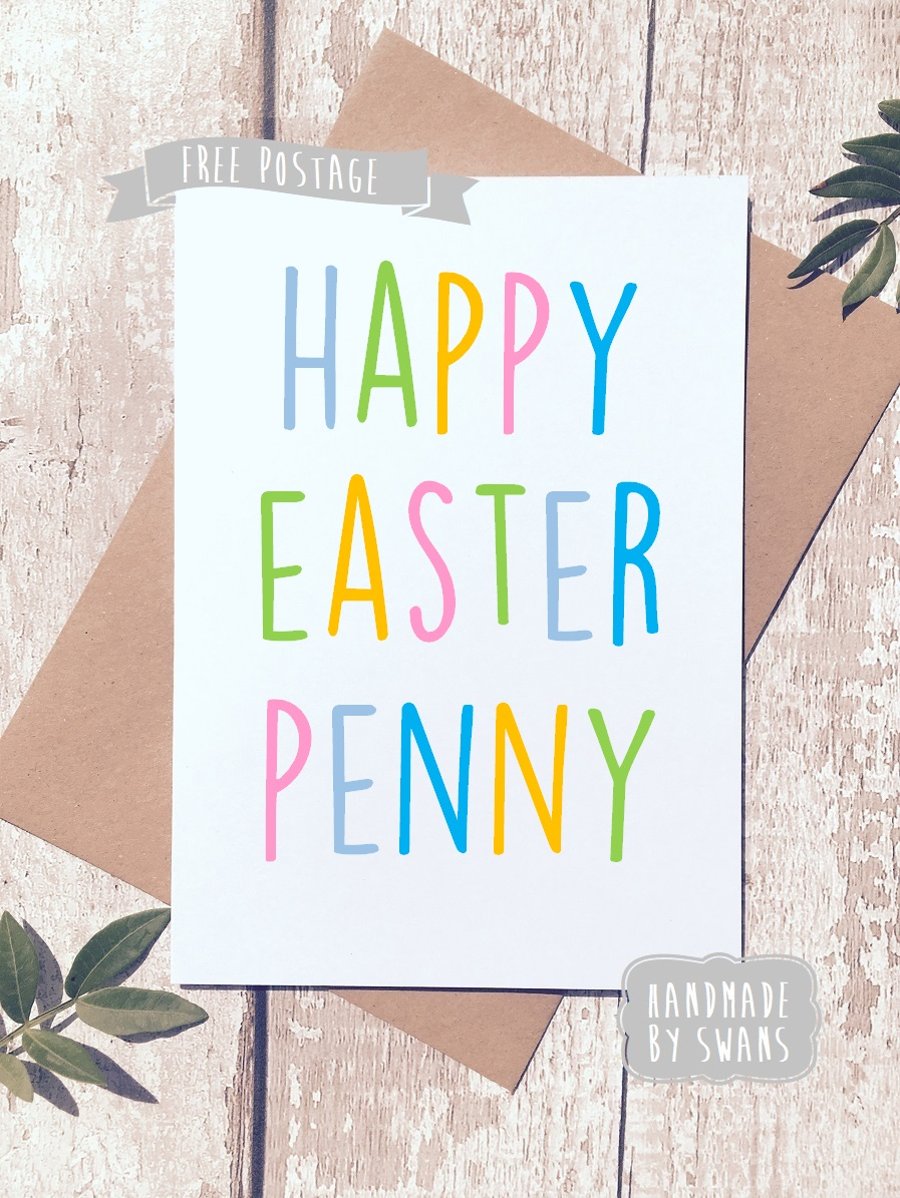 Personalised easter card