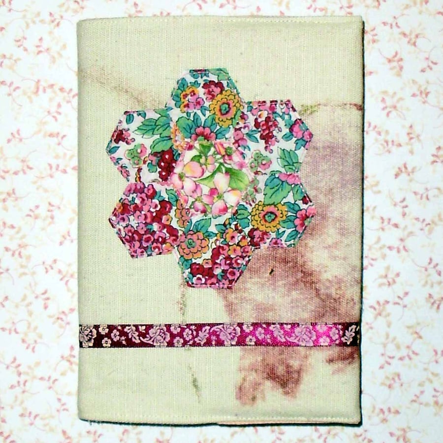 Covered notebook - Patchwork with Liberty
