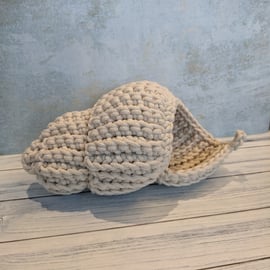 Crochet shell, home decor, wall decor, plant display