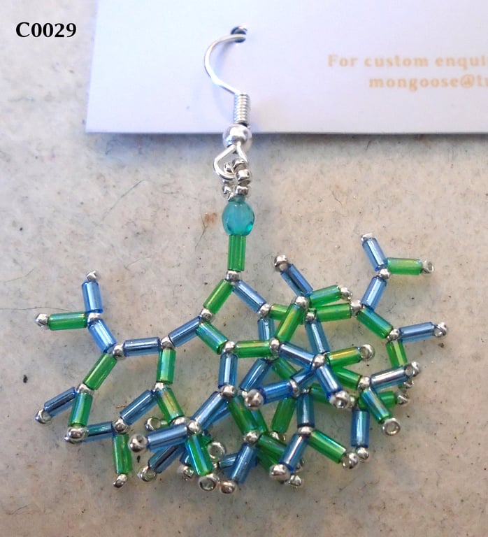 Fractal-style earrings (customisable)