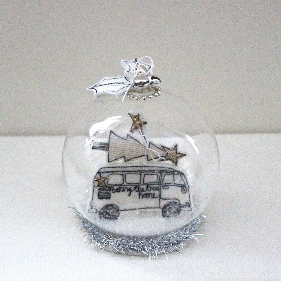 'Taking the Tree Home' - Fish Bowl Shape, Glass Dome Decoration