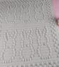Grey Crochet Bunny Baby Blanket - Bobble Stitch Pram Blanket - Image 2
