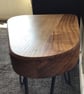 Modern Oak Side Table with Hairpin Legs Bean Shape - Image 4