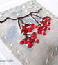 EMBROIDERED WINTER BERRIES CARD CHRISTMAS WINTER - Image 2