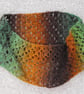 Crochet infinity scarf in natural greens and browns - Image 3