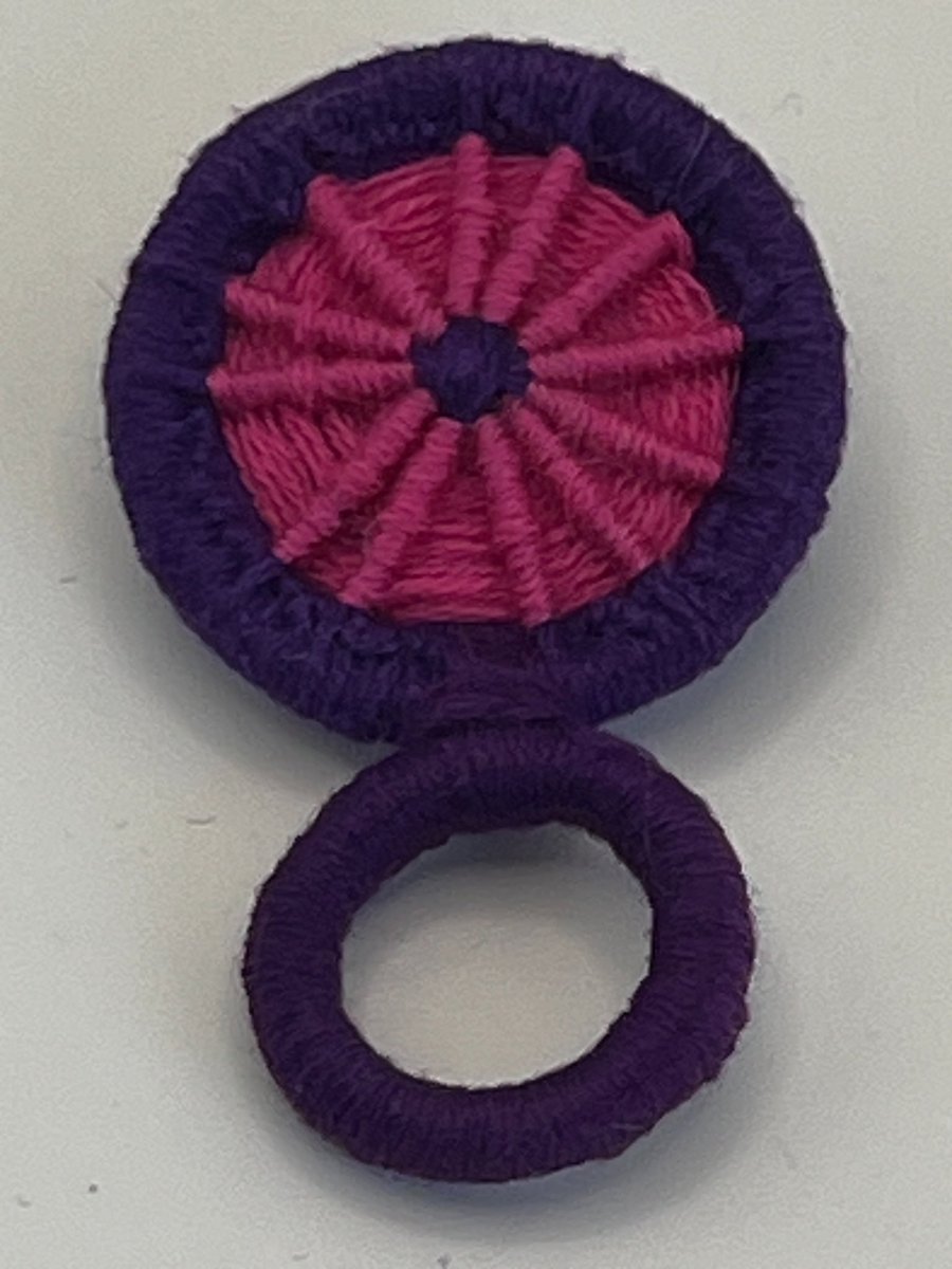 Glasses Holder Brooch - Purple Pinwheel