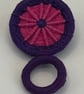 Glasses Holder Brooch - Purple Pinwheel