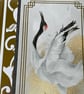 Beautiful Japanese lady decorative screen trifold greetings card - Image 5