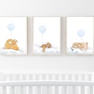 Safari Nursery Wall Art - SET OF 3