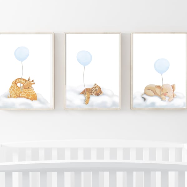 Safari Nursery Wall Art - SET OF 3