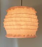 Paper pendant light shade, hand pleated. - Image 2