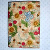 Diary 2014 fabric covered A6 Flowers and Bees
